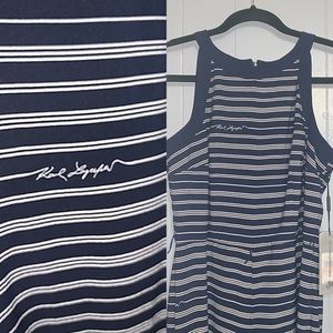 NWT Karl Largerfeld Navy & White Jumpsuit